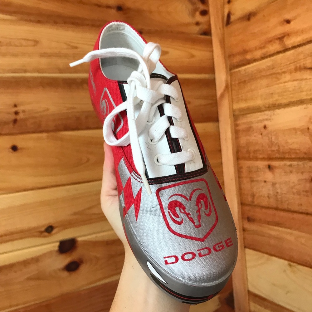 RED/SILVER DODGE NASCAR RACING JER SNEAKERS SHOES